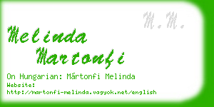melinda martonfi business card