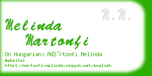 melinda martonfi business card